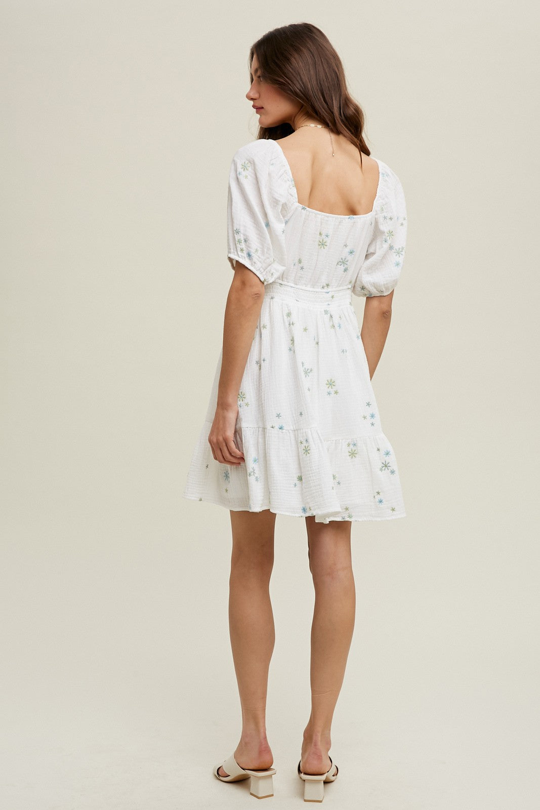 embroidered gauze dress Tie-Dye Embroidered Curved-Hem Midi Dress - Women & Plus main image 1