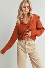 Load image into Gallery viewer, Ella Collared Pullover Sweater - Rust