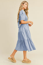 Load image into Gallery viewer, Katie Tie Back Smocked Midi Dress