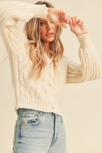 Load image into Gallery viewer, Kasey Cable Knit Button Cardigan
