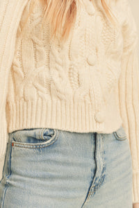 Kasey Cable Knit Button Cardigan
