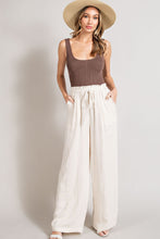 Load image into Gallery viewer, Kylie Drawstring Linen Pants - Oatmeal