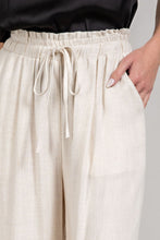 Load image into Gallery viewer, Kylie Drawstring Linen Pants - Oatmeal