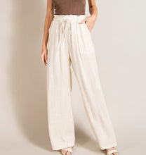 Load image into Gallery viewer, Kylie Drawstring Linen Pants - Oatmeal
