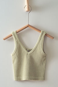 Mia Seamless Ribbed Crop Tank
