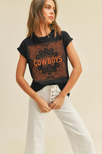 Wild West Cowboys Paisley Graphic Tee