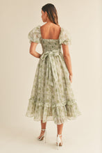 Load image into Gallery viewer, Jaymie Green Floral Twist Maxi Dress