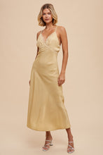 Load image into Gallery viewer, Cleo Satin Slip Dress with Plunging Back