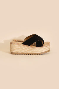 Platform Slide Espadrille Sandals