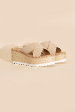 Load image into Gallery viewer, Platform Slide Espadrille Sandals