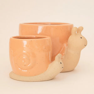 Snail Planter Pot: Sunset