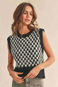 Hayden Checkered Sweater Vest