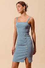 Load image into Gallery viewer, Gia Button Down Denim Mini Dress