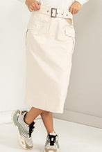 Load image into Gallery viewer, Professional Poise Buckled Belt Cargo Skirt