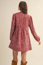 Load image into Gallery viewer, Emmie Floral Corduroy Mini Dress