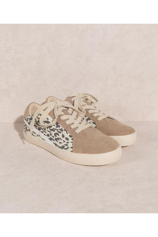 Salina Leopard Lace Up Sneakers