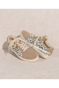 Salina Leopard Lace Up Sneakers