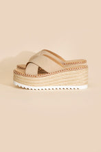 Load image into Gallery viewer, Platform Slide Espadrille Sandals