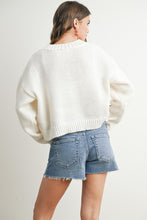 Load image into Gallery viewer, Strawberry Knit Cardigan - Ivory