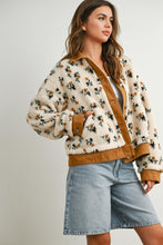 Load image into Gallery viewer, floral sherpa denim barn jacket
