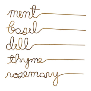 Gold Metal Wire Garden Labels