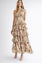 Load image into Gallery viewer, Miranda Halter Ruffle Tier Maxi Dress - Taupe