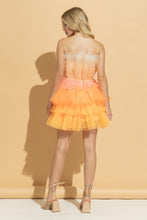Load image into Gallery viewer, Hallie Tulle Layer Mini Dress - Sunrise