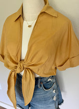 Load image into Gallery viewer, Marianna Cropped Collared Button Down Blouse