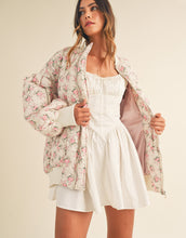 Load image into Gallery viewer, Elsa Oversized Floral Puffer Bomber Jacket