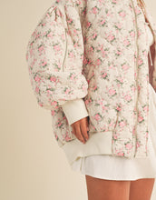 Load image into Gallery viewer, Elsa Oversized Floral Puffer Bomber Jacket