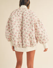Load image into Gallery viewer, Elsa Oversized Floral Puffer Bomber Jacket