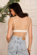 Load image into Gallery viewer, Embellished Mesh Short Sleeve Top