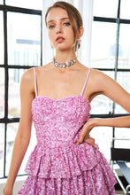Load image into Gallery viewer, Sydnie Tiered Sequin Mini Dress