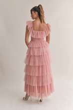 Load image into Gallery viewer, Margot Polka Dot Tulle Maxi Dress - Pink
