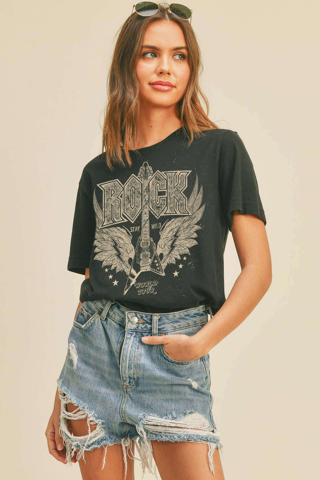 Rock n Roll Graphic Tee - Black