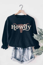 Load image into Gallery viewer, Howdy Black Graphic Pullover