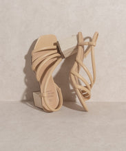 Load image into Gallery viewer, Strappy Wooden Heel Sandal