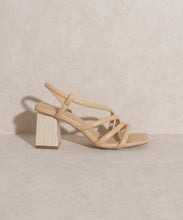 Load image into Gallery viewer, Strappy Wooden Heel Sandal
