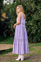 Load image into Gallery viewer, Lavender Lace Maxi Dress