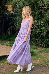 Lavender Lace Maxi Dress