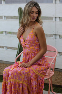 Marie Twisted Lace Maxi Dress