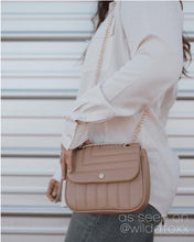 Load image into Gallery viewer, Vegan Leather Quilted Flap Bag