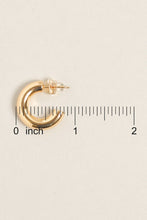 Load image into Gallery viewer, Small  14K Gold Dipped Post Hoop Earrings