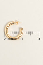 Load image into Gallery viewer, Large  14K Gold Dipped Post Hoop Earrings