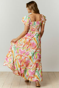 Mariah Watercolor Maxi Dress