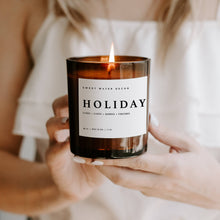 Load image into Gallery viewer, Holiday Soy Candle | 11 oz Amber Jar Candle