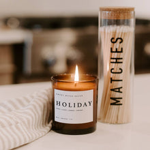 Load image into Gallery viewer, Holiday Soy Candle | 11 oz Amber Jar Candle