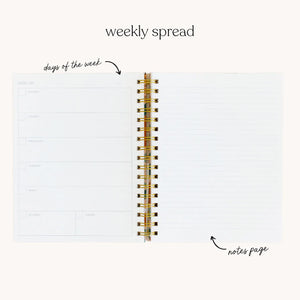 White Anemone Undated Planner
