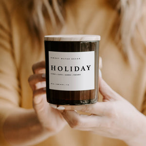 Holiday Soy Candle | 11 oz Amber Jar Candle