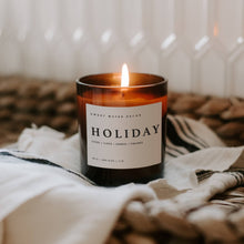Load image into Gallery viewer, Holiday Soy Candle | 11 oz Amber Jar Candle